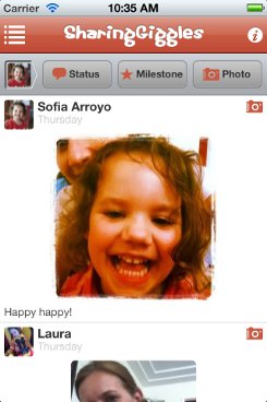 iPhone app main view