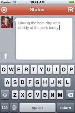 iPhone app enter status